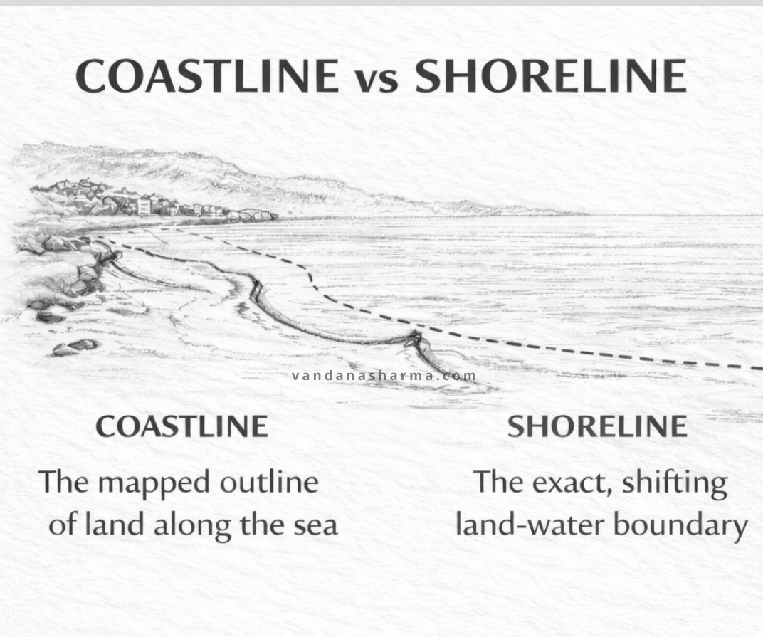 Coastline, Shoreline, Waterfront, Harbourfront, and Littoral: A Clear Guide to Coastal Terms 2 Coastline vs Shoreline